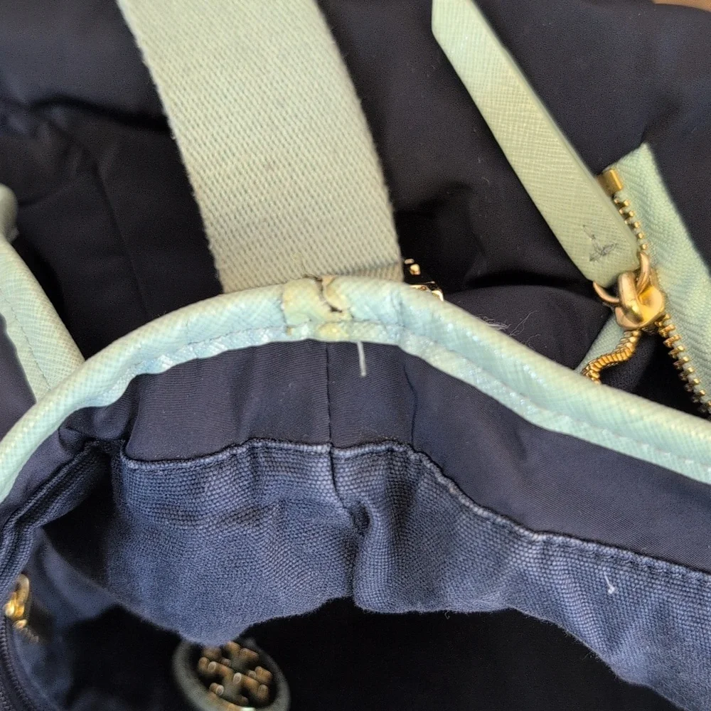 Tory Burch Blue/Light Blue Shoulder Diaper Messanger Bag
